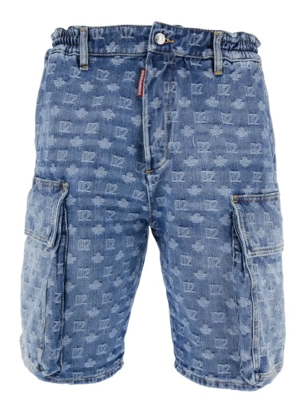 Pantaloni scurti DSQUARED2 albastri din denim