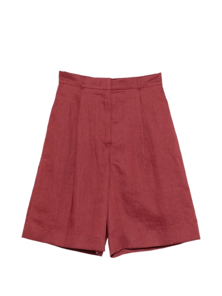 Pantaloni scurti MaxMara Studio rosii din in