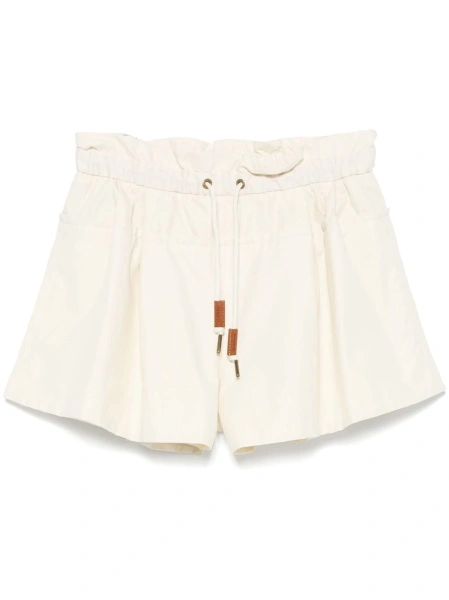 Pantaloni scurti Moncler neutri din poliamida si bumbac