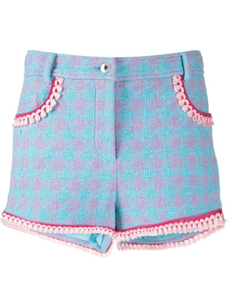 Pantaloni scurti Moschino albastri din bumbac si poliamida