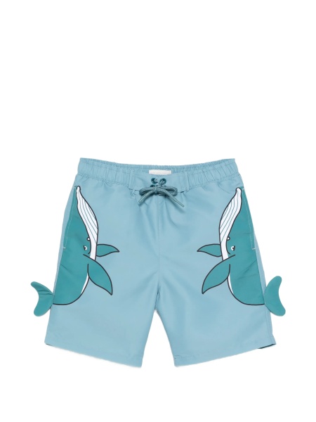 Pantaloni scurti Stella McCartney albastri din poliester reciclat