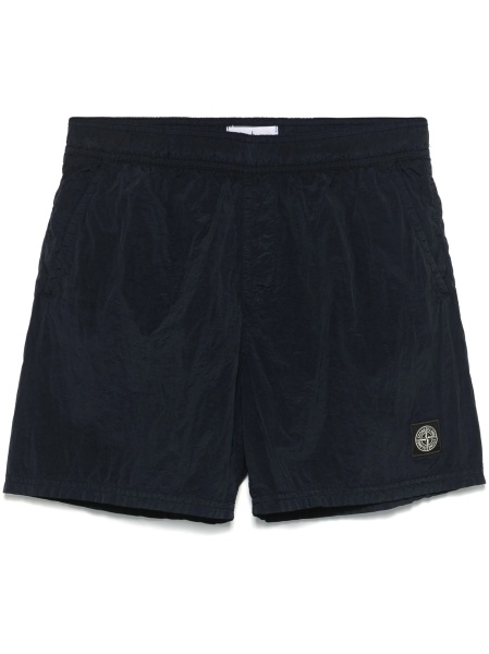 Pantaloni scurti Stone Island albastri din nylon