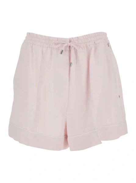 Pantaloni Shorts 'SPXCRESPO' Pink with Pockets and High Waist in Viscose Women