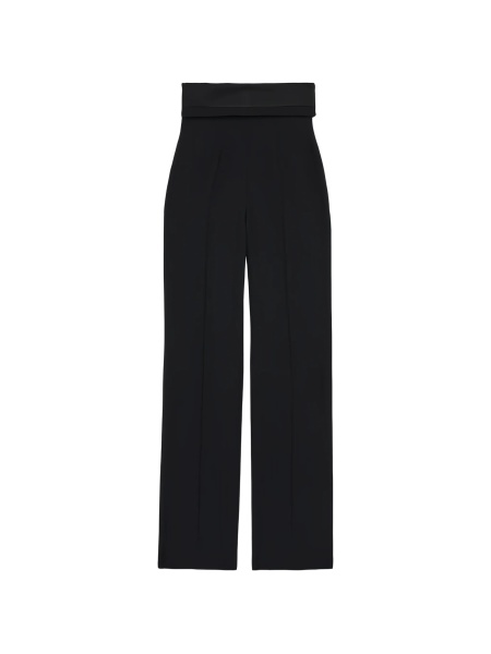 Pantaloni talie inalta Alexander McQueen negri