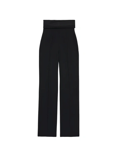 Pantaloni talie inalta Alexander McQueen negri