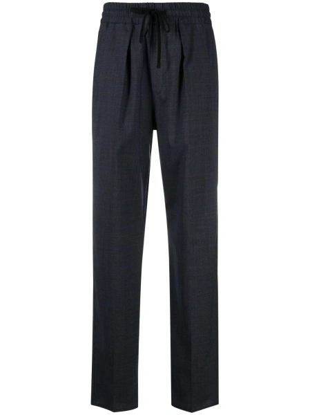 Pantaloni talie inalta ISABEL MARANT ETOILE albastri din lana si spandex/elastan
