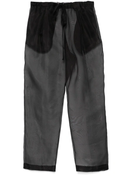 Pantaloni talie inalta Khaite negri