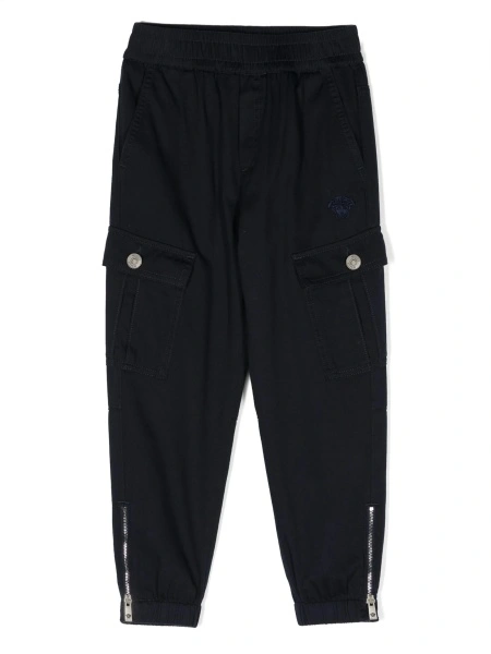 Pantaloni Versace albastri din vascoza si polyester