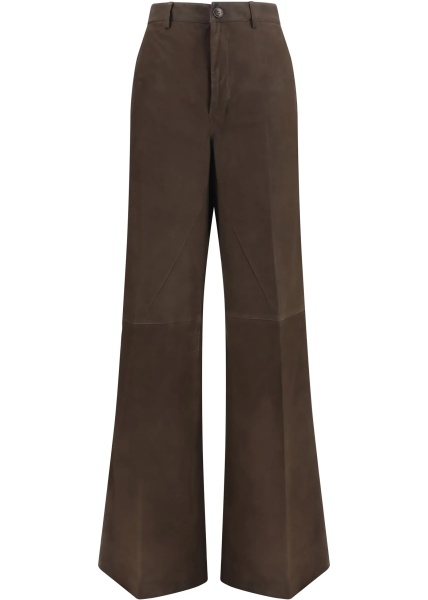 Pantaloni Wide-leg suede Pants