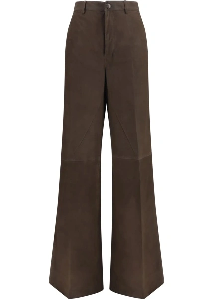 Pantaloni Wide-leg suede Pants