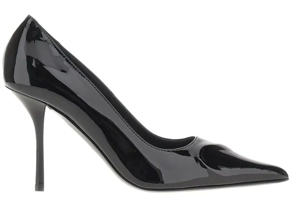 Pantofi cu toc Alaïa negri din piele lacuita