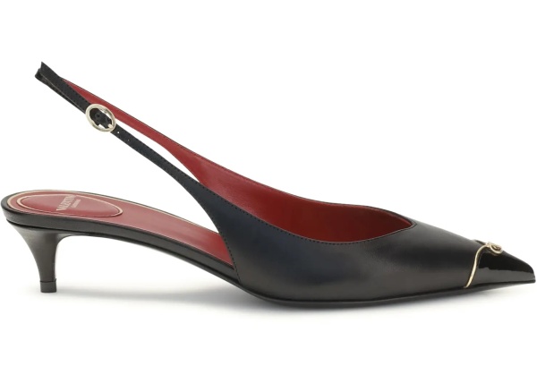 Pantofi VLogo Signature kitten-heel slingback Pumps