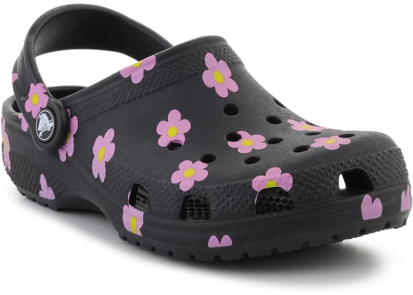 Papuci CLASSIC FLOWERR CLOG K BLACK