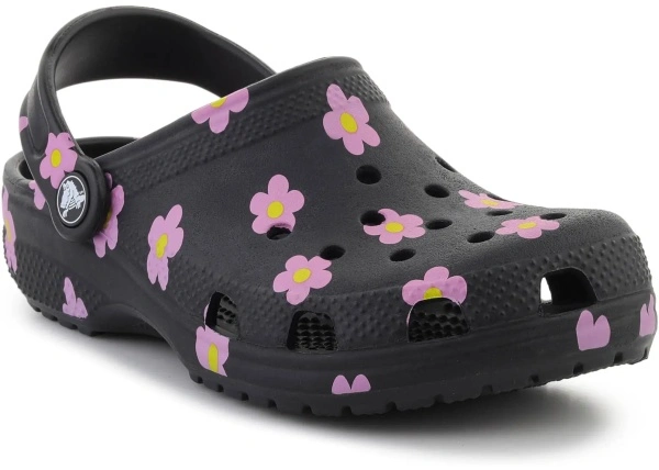 Papuci CLASSIC FLOWERR CLOG K BLACK