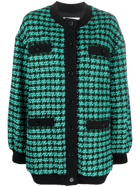 Poncho MSGM negru din acrilic si polyester
