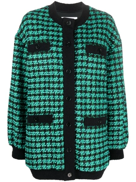 Poncho MSGM negru din acrilic si polyester