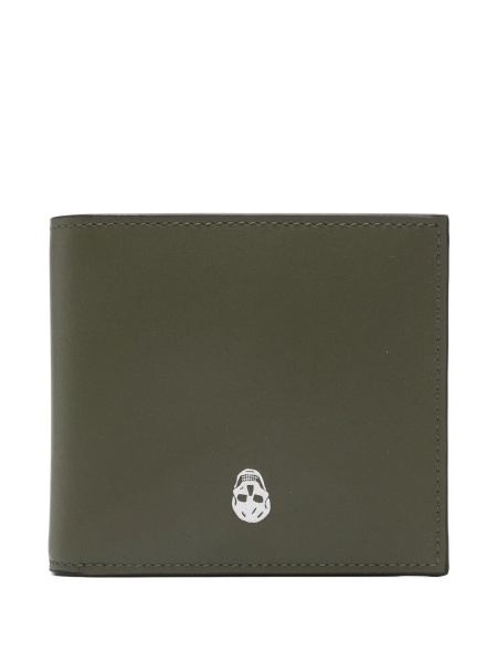 Portofel Alexander McQueen verde din piele
