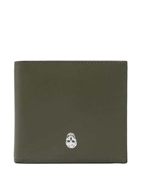 Portofel Alexander McQueen verde din piele