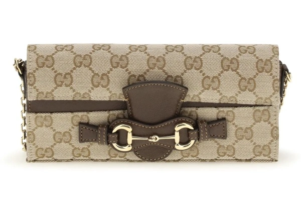 Portofele GG Fabric chain Wallet with Horsebit
