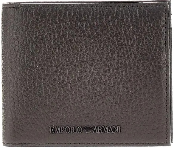 Portofele Grained leather bi-fold wallet