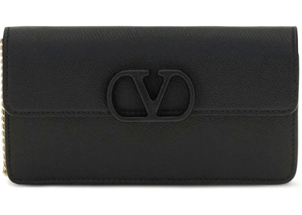 Portofele VLogo signature grainy calfskin chain Wallet