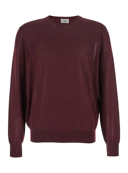 Pulover Bordeaux Crewneck Sweater with Cassandre in Cashmere Man