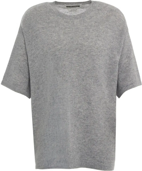 Pulover casual Colorush gri din casmir