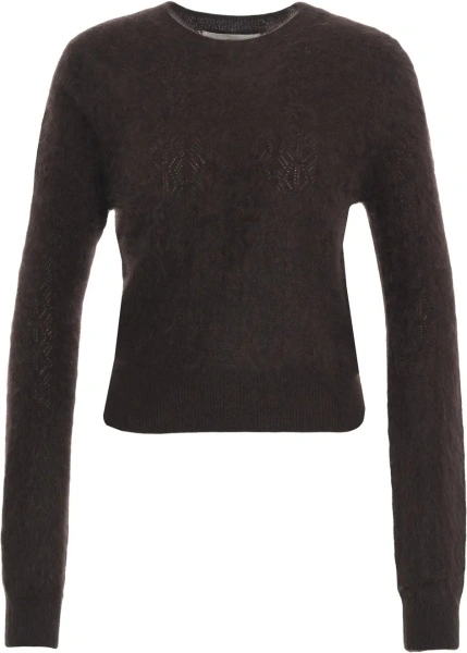 Pulover Colorush maro din casmir 'Brushed'