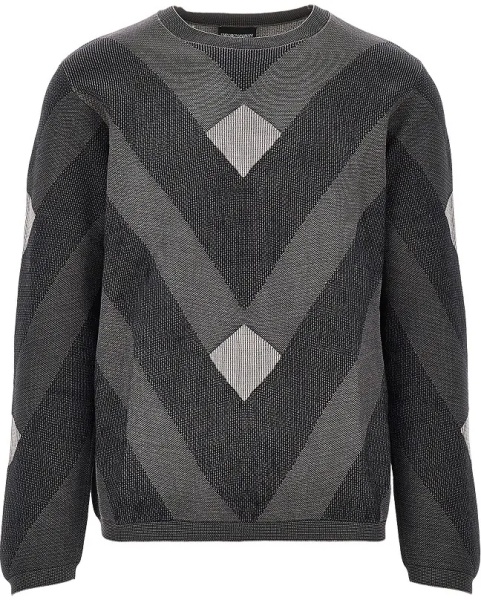 Pulover Cotton sweater with jacquard motif