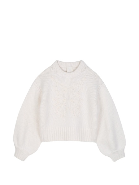 Pulover Givenchy neutru din casmir si bumbac