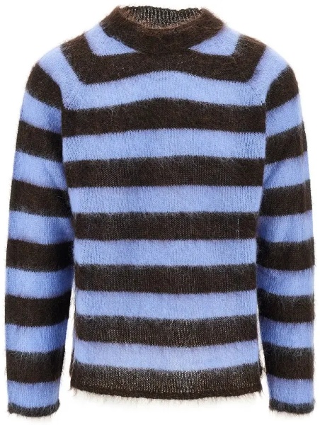 Pulover Kniited sweater with striped motif
