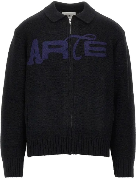 Pulover Knitted cardigan with logo embroidery