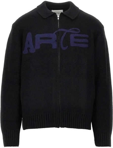 Pulover Knitted cardigan with logo embroidery