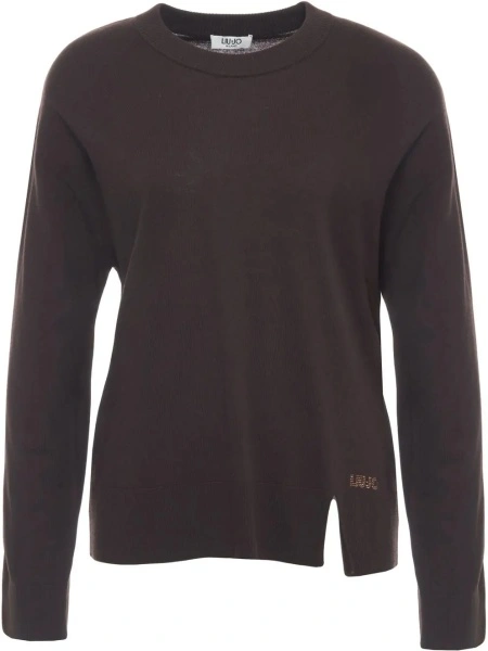 Pulover Liu Jo White maro cu slit lateral