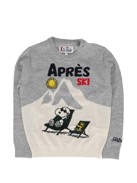 Pulover Mc2 Saint Barth gri din casmir si vascoza