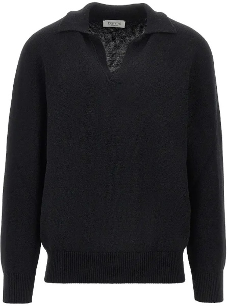 Pulover Merino wool and cashmere polo shirt