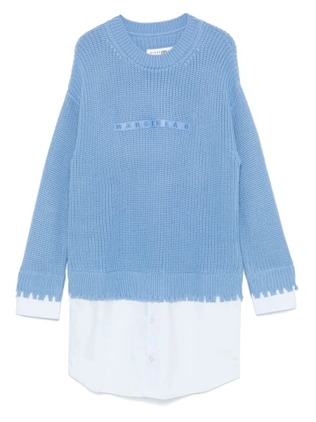 Pulover MM6 Maison Margiela albastru