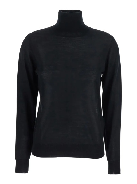 Pulover P.A.R.O.S.H. Black Turtleneck Sweater in Wool Blend Woman