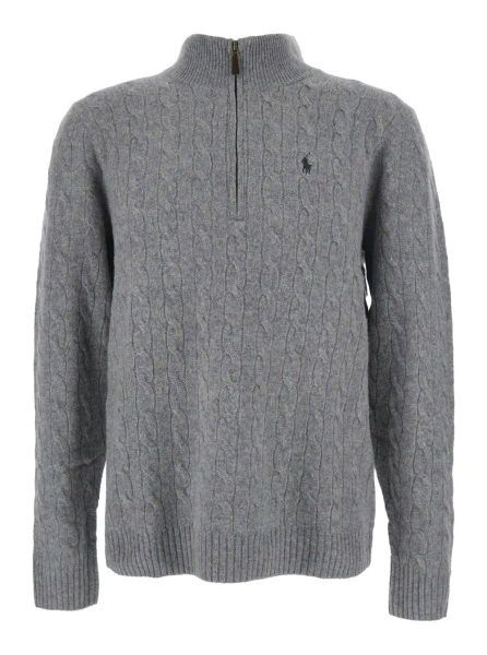 Pulover Ralph Lauren gri din casmir
