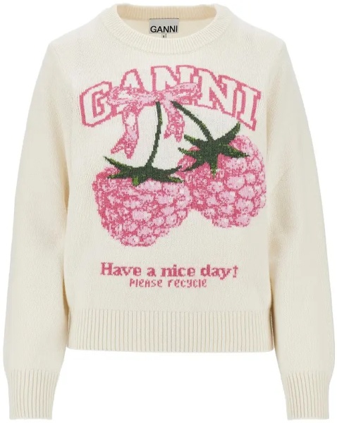 Pulover 'Raspberries' wool-blend sweater