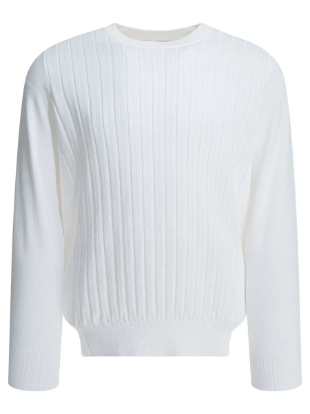 Pulover Ribbed crew-neck sweater