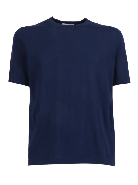 Pulover Short-sleeved fully-fashioned crew neck sweater