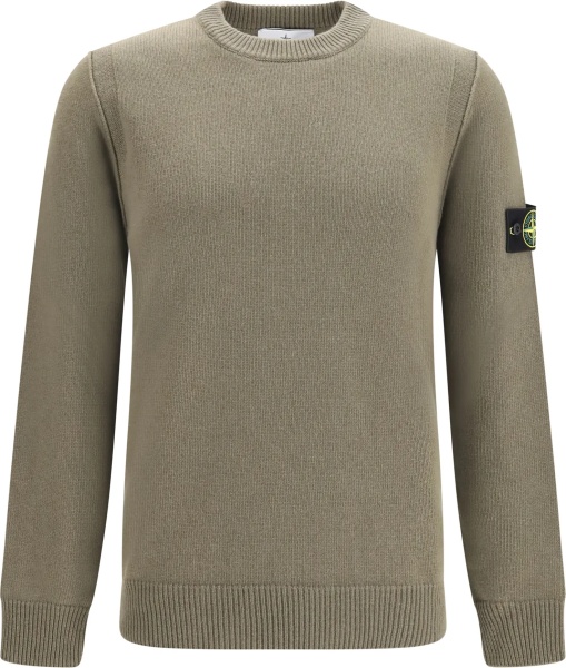 Pulover Sweater crewneck with logo patch on the sleeve