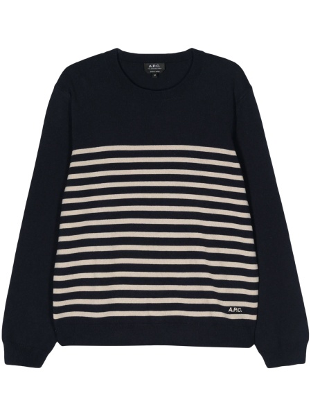 Pulover tricotat A.P.C. albastru
