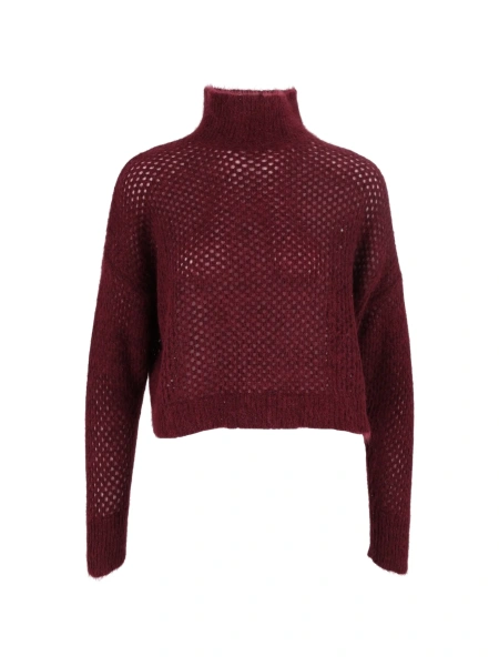 Pulover tricotat ANTONELLI FIRENZE rosu din casmir si alpaca