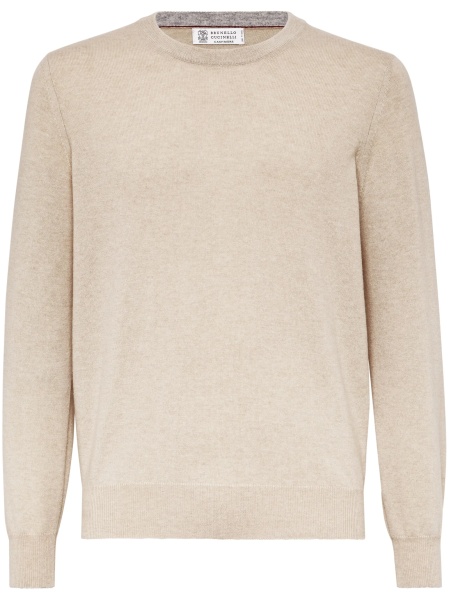 Pulover tricotat Brunello Cucinelli neutru