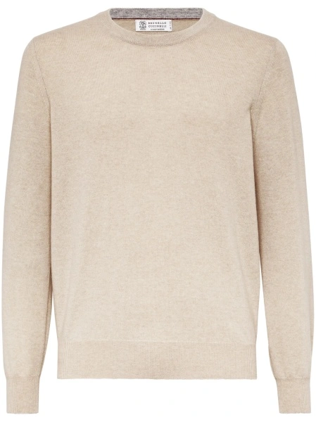Pulover tricotat Brunello Cucinelli neutru