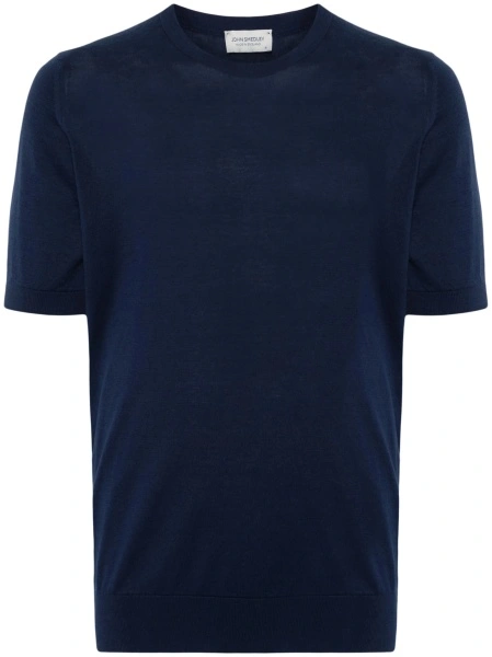 Pulover tricotat John Smedley albastru
