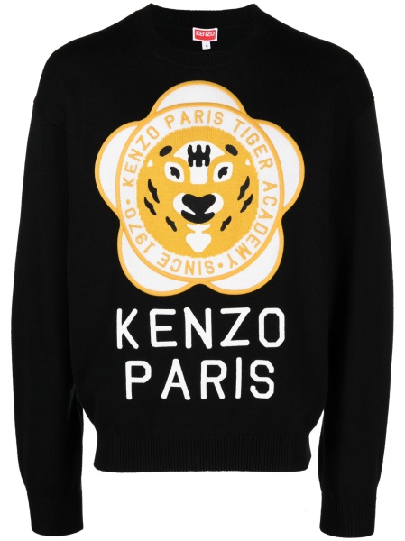 Pulover tricotat Kenzo negru