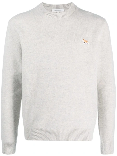 Pulover tricotat MAISON KITSUNÉ gri